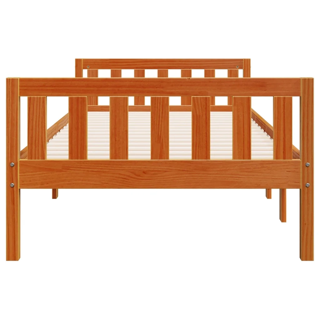 vidaXL Letto Bambini senza Materasso Marrone Cera 90x200 cm Legno Pino