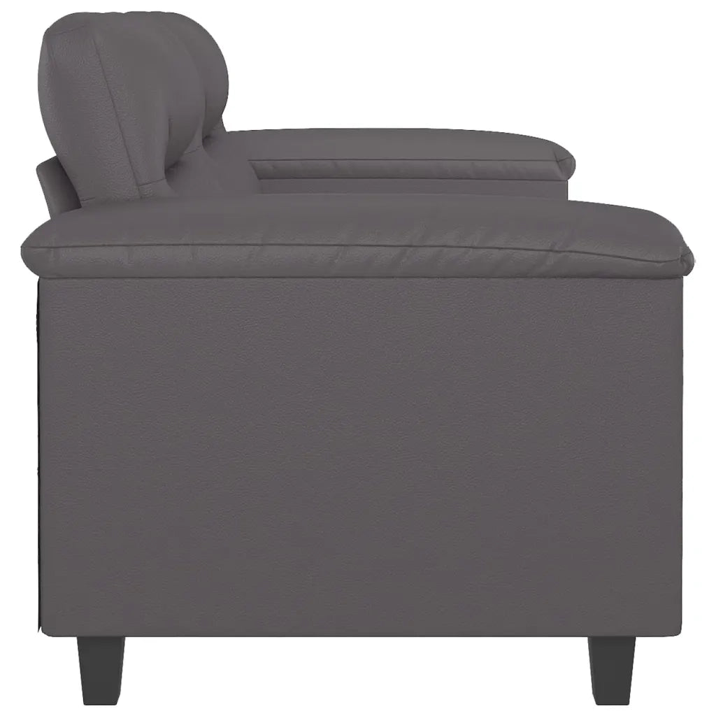 Divano a 2 Posti Grigio 120 cm in Similpelle 359580