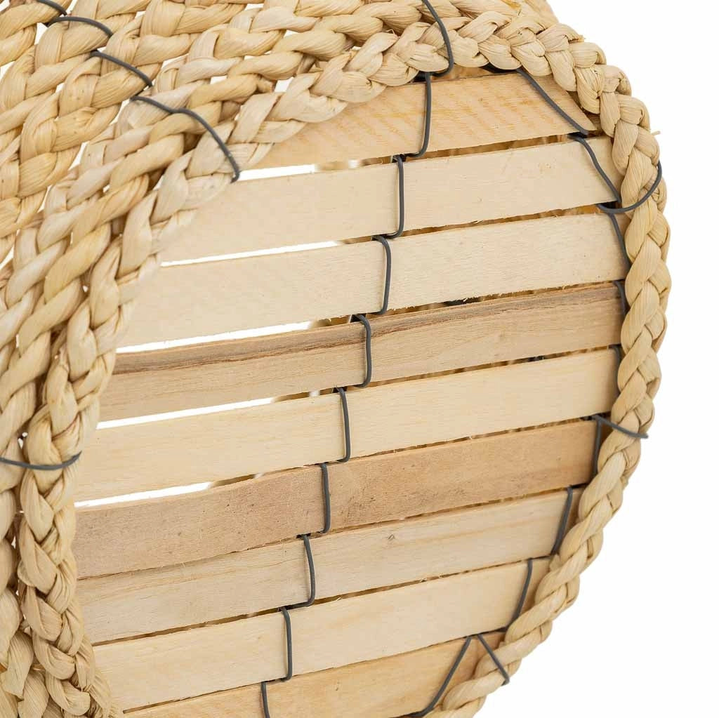 Cesto in fibra naturale e corda di carta marrone D27x15/20,5