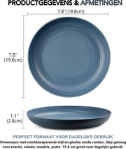 Set di Piatti da Cenare da 4 a 4 Piatti Resistenti da 25,4 cm di Polipropilene - Leggero, Resistente al Microonde e alla Lavastoviglie - Cenare in Stile senza Problemi