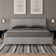 Letto matrimoniale contenitore 160x200 testata inclinata cemento Demas