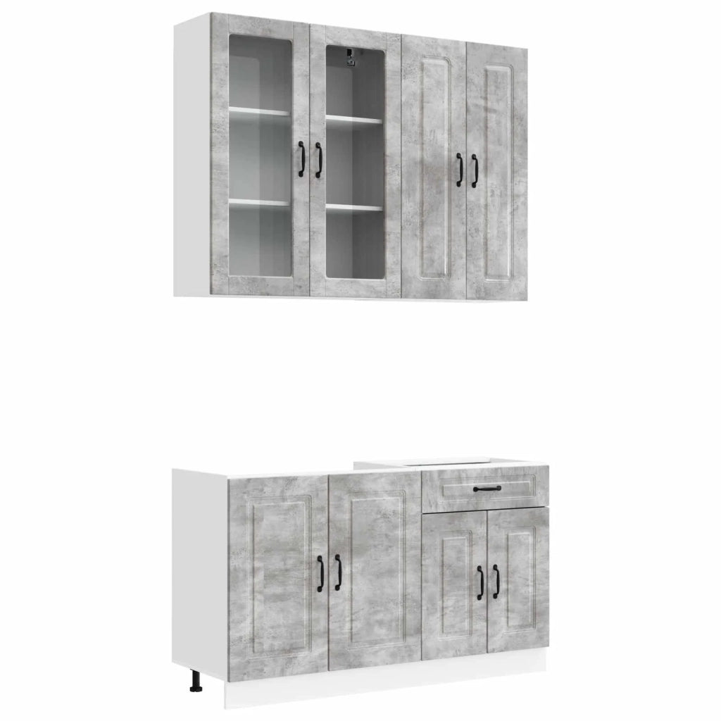 Unità Cucina KALMAR 4 pcs Grigio Cemento Legno ingegnerizzato 3438308