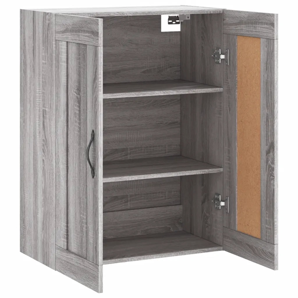 Armadietto a Muro | Mobile a Parete Grigio Sonoma 69,5x34x90 cm Legno Multistrato
