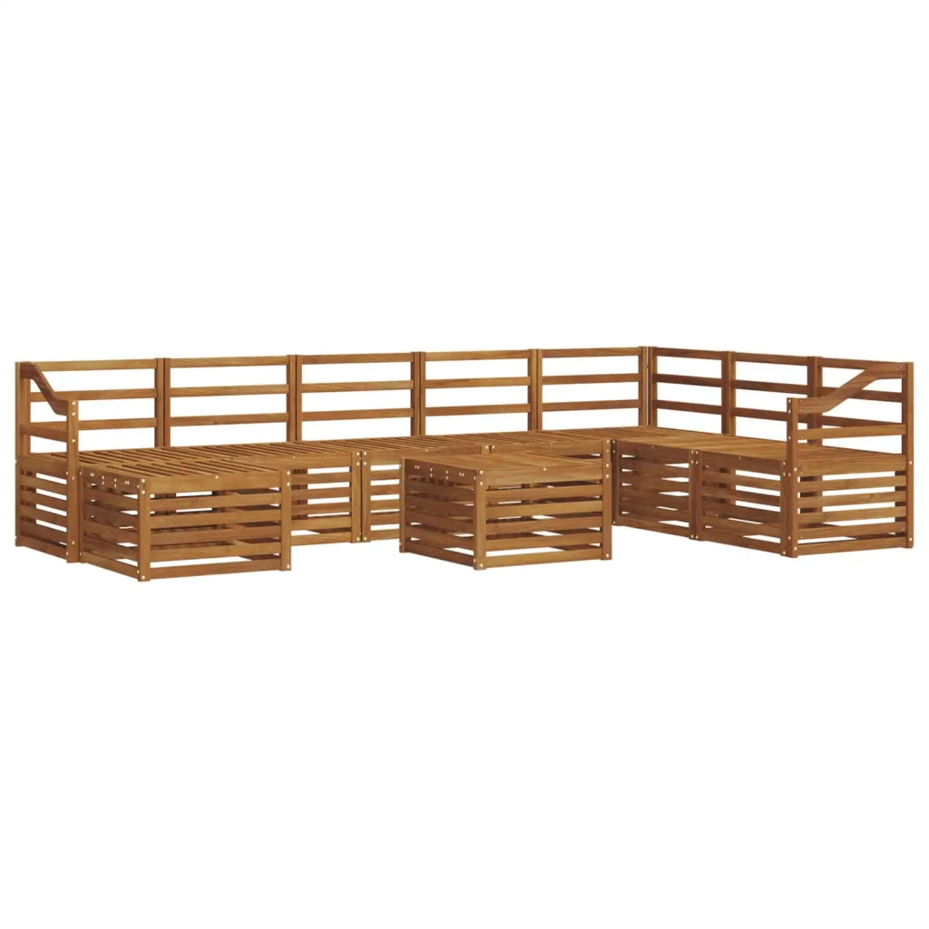 Set di divani da esterno 9 pcs Naturale