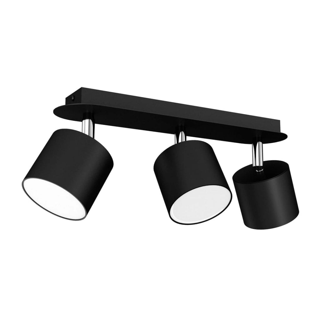 Plafoniera Milagro Dixie MLP7601 3 luci GX53 20W nera