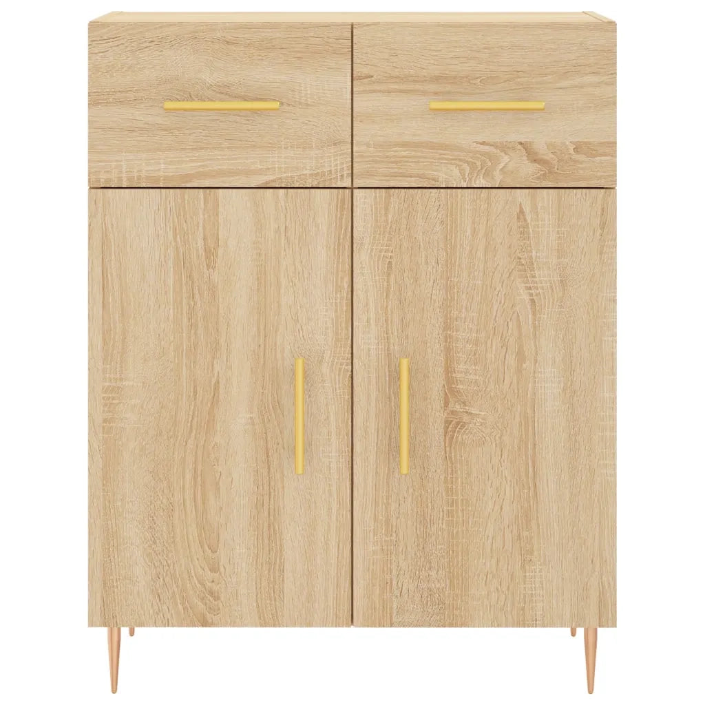 Credenza-Buffet-Armadio da cucina Rovere Sonoma 69,5x34x180 cm in Legno Multistrato 410383