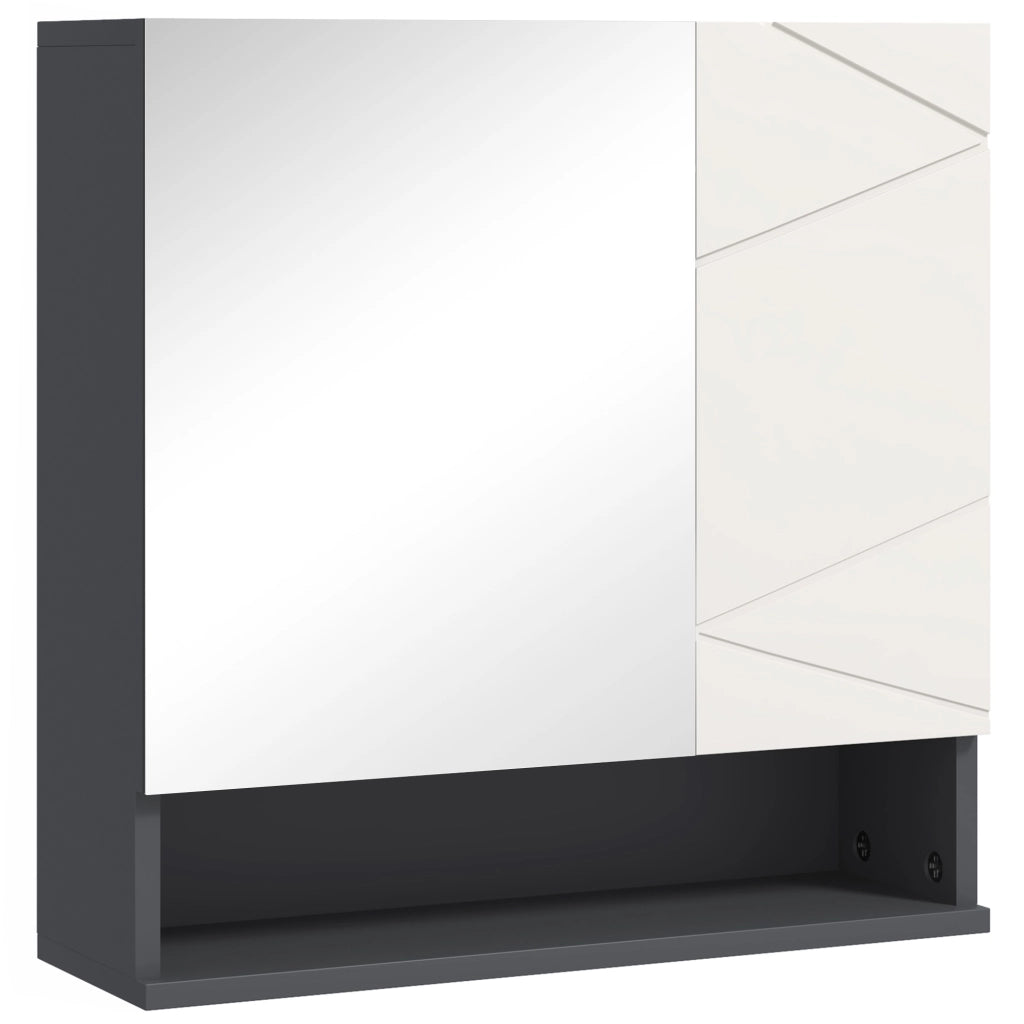 Armadietto Bagno con Anta a Specchio e Ripiani Regolabili ¨C Zephmum ¨C Bianco 60x30x180
