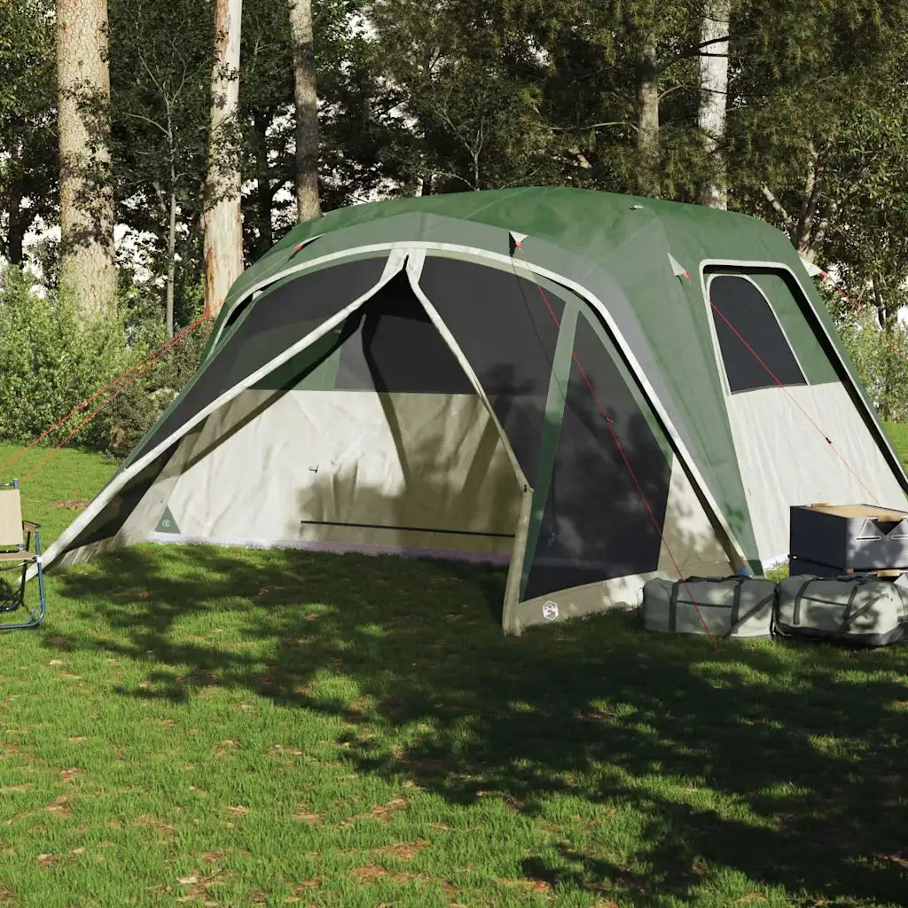 Tenda da Campeggio a Cupola per 6 Persone-Tenda per Escursionismo Verde Impermeabile 698643