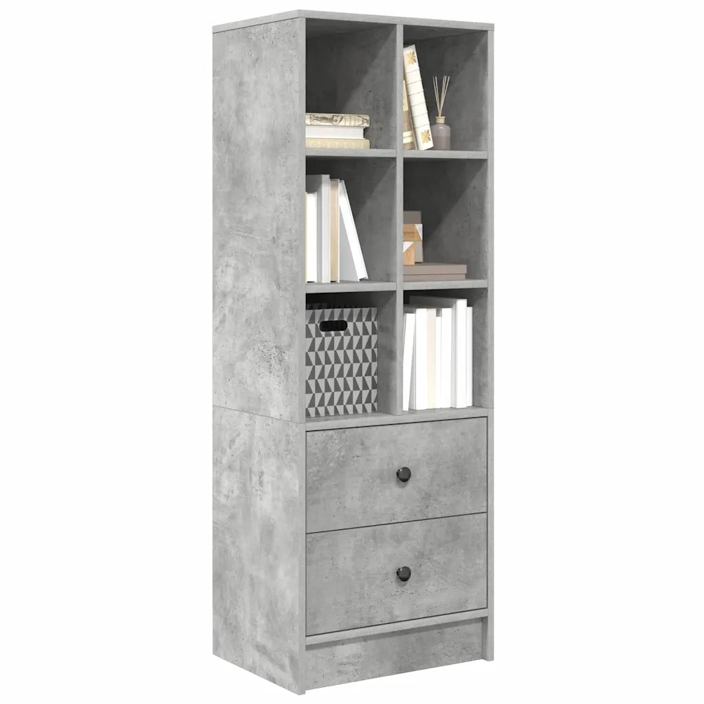 vidaXL Credenza Grigio cemento 45.5 x 34 x 127 cm Legno multistrato