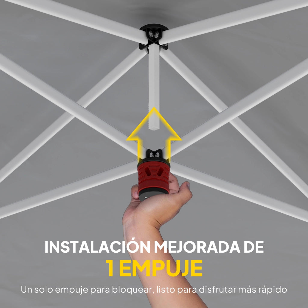 Tenda da Giardino Pieghevole ¨C Zephmum ¨C Grigio Scuro 6x3 m