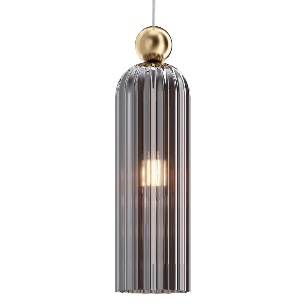 Maytoni Sospensione contemporanea Antic 1 luce E14 oro metallo diffusore vetro grigio