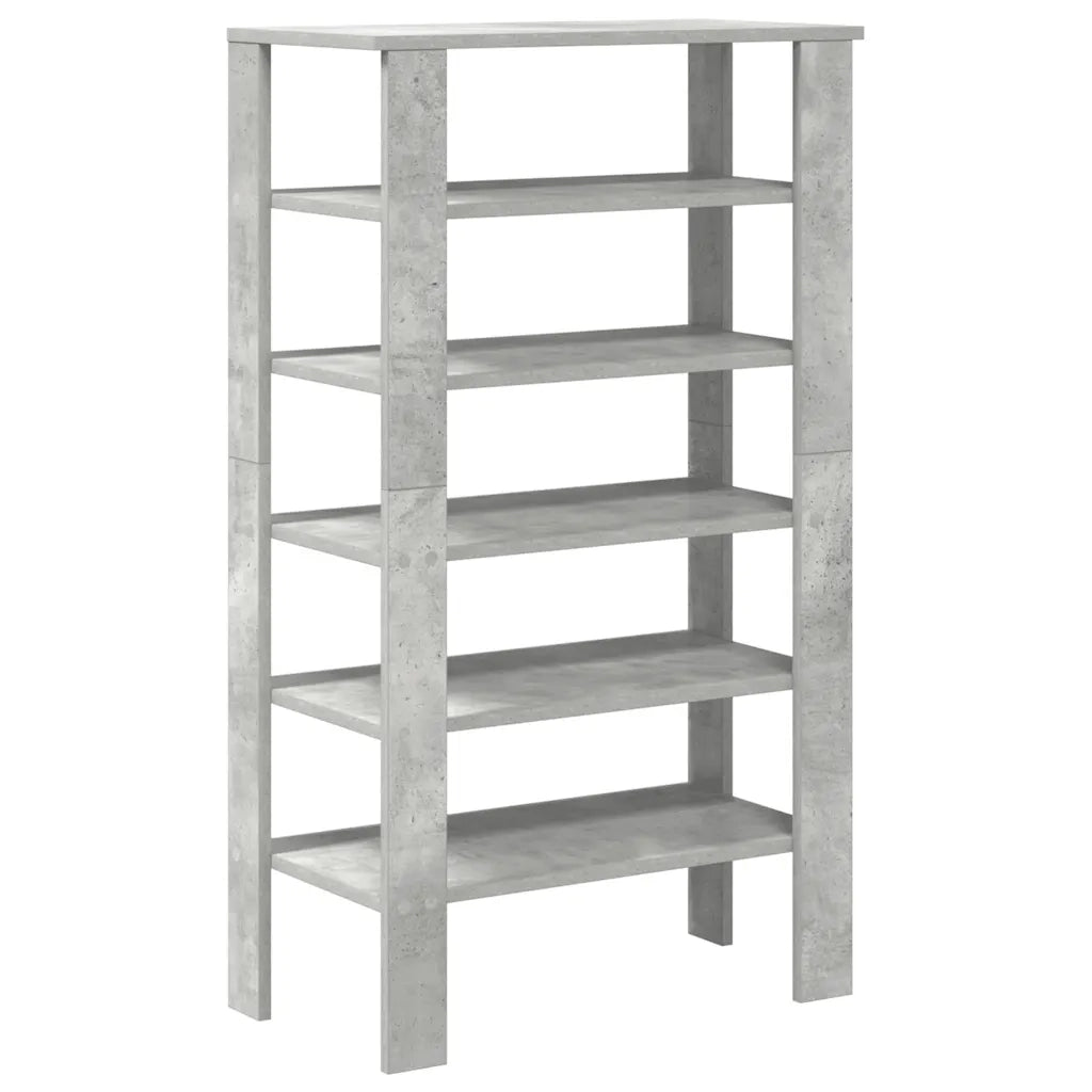 Scarpiera-Scaffale per scarpe Grigio Cemento 61x32x105 cm in Truciolato