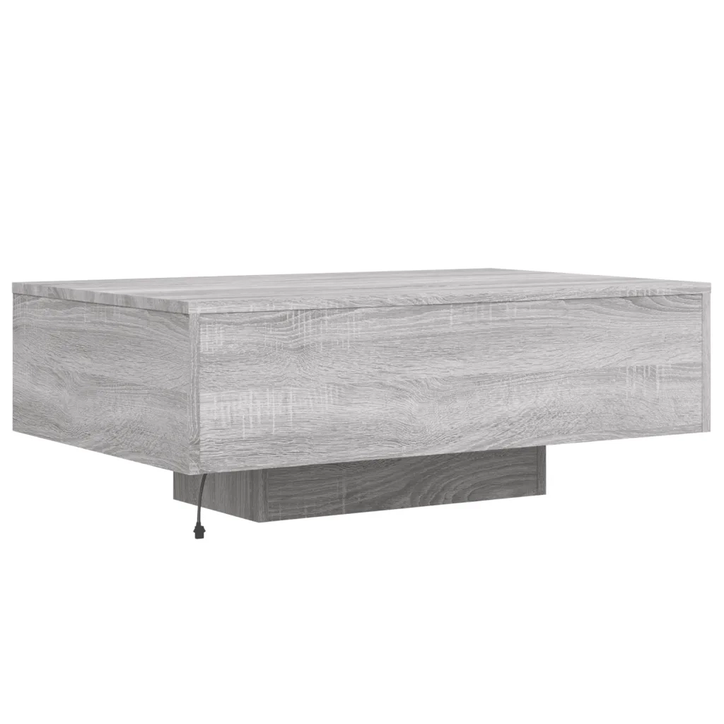 Tavolino da salotto | Tavolino da caff¨¨ | Tavolino da Soggiorno con Luci LED Grigio Sonoma 85x55x31 cm