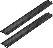 Drempel per cavo - 1 canale - 2 Pack - 100x13x2cm - Proteggi i tuoi cavi (di carica) - Guscio per cavo adatto all'esterno - Protezione per cavi - Matrice per cavi