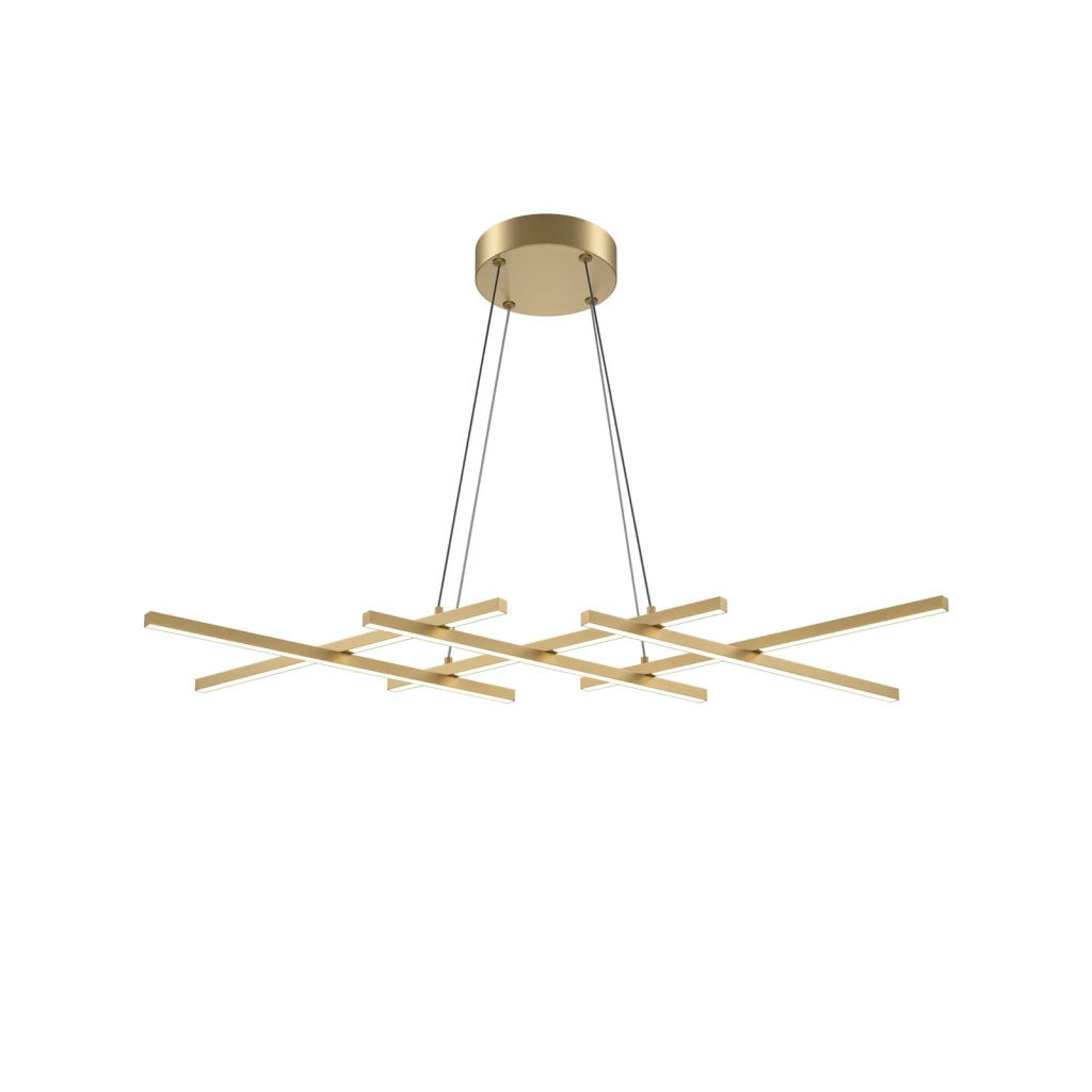 Maytoni Lampadario moderno Halo 6 luci LED integrato ottone alluminio