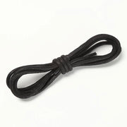 Due paia di cinture di scarpe sostitutive sottili e rotonde con finitura in cera, con diametro 2,5 mm per scarpe eleganti, stivali Oxford, brogue, derby, Martin, stivali Oxford o da deserto (0,7 m) - nero - 0,7m