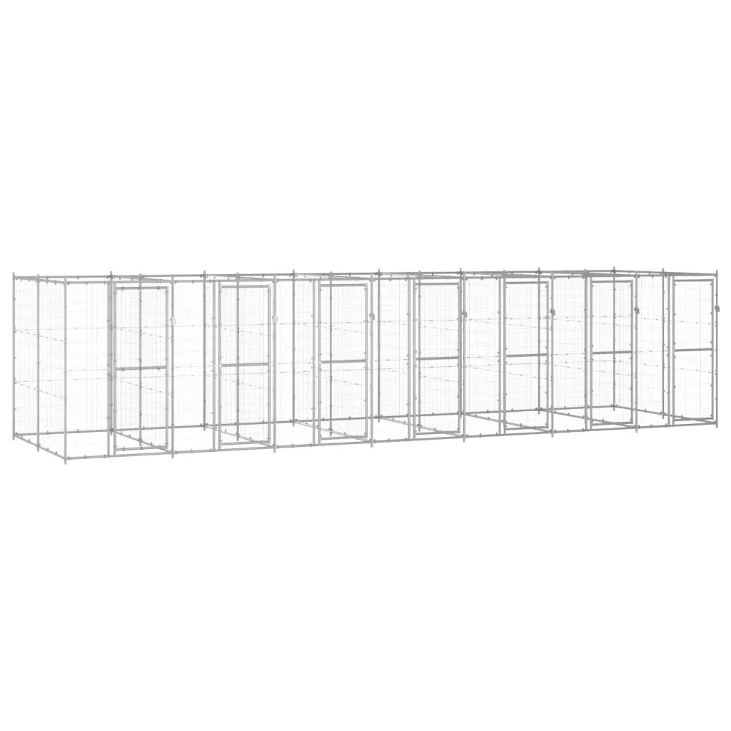 Gabbia per Cani da Esterno in Acciaio Zincato 16,94 mÂ² cod mxl 59983