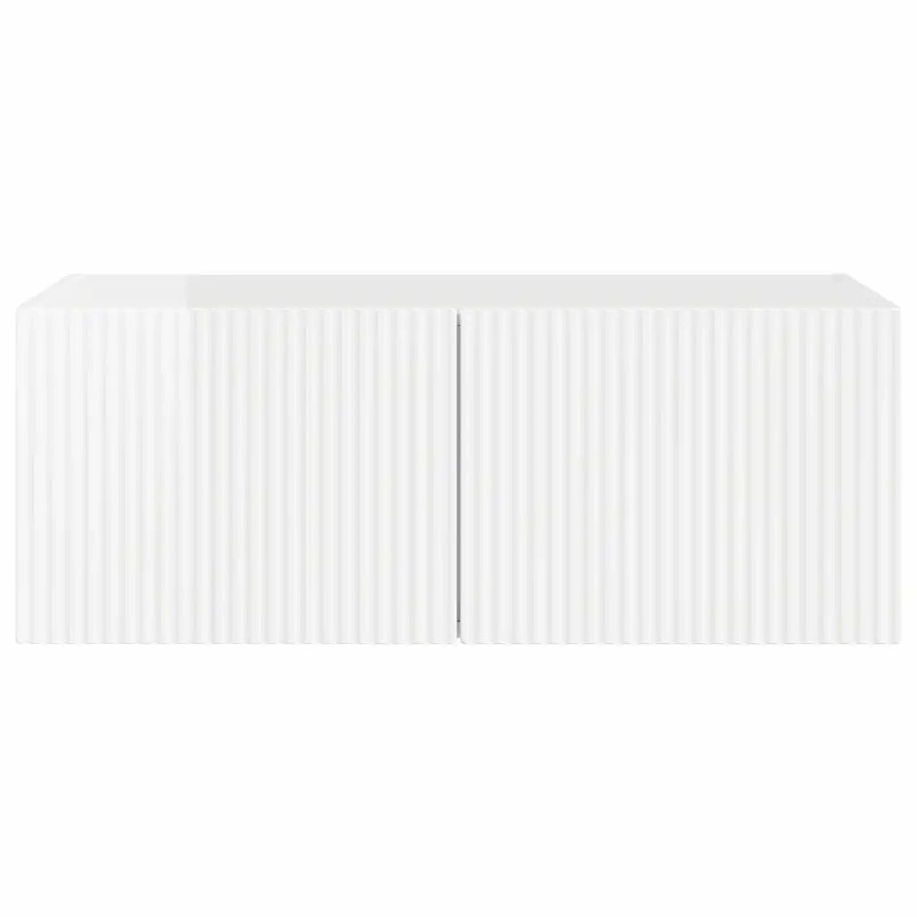 Mobile TV da parete Bianco Lucido 78,5 x 31 x 29,5 cm 892217