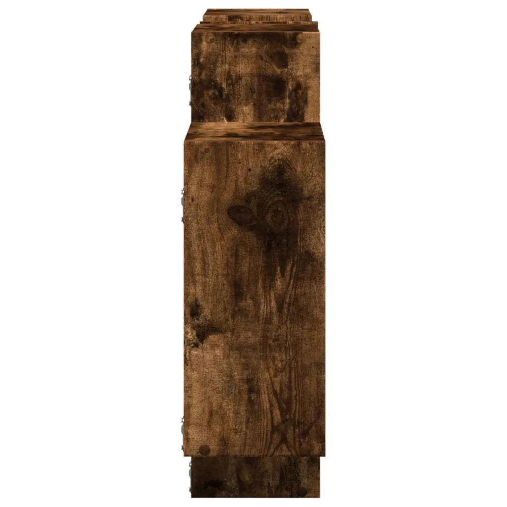 Mensola a Muro Rovere Fumo 159x18x65 cm in Truciolato 853213