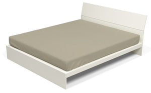 Lenzuolo Sotto con Angoli ed Elastico Tinta Unita Tortora 1 Piazza e Mezzo