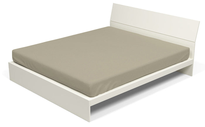 Lenzuolo Sotto con Angoli ed Elastico Tinta Unita Tortora 1 Piazza e Mezzo