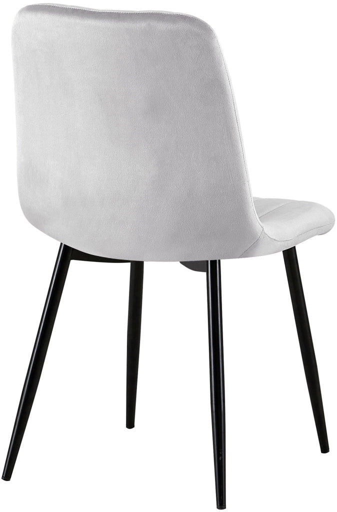Set di 4 sedie Dijon grigio,Velluto