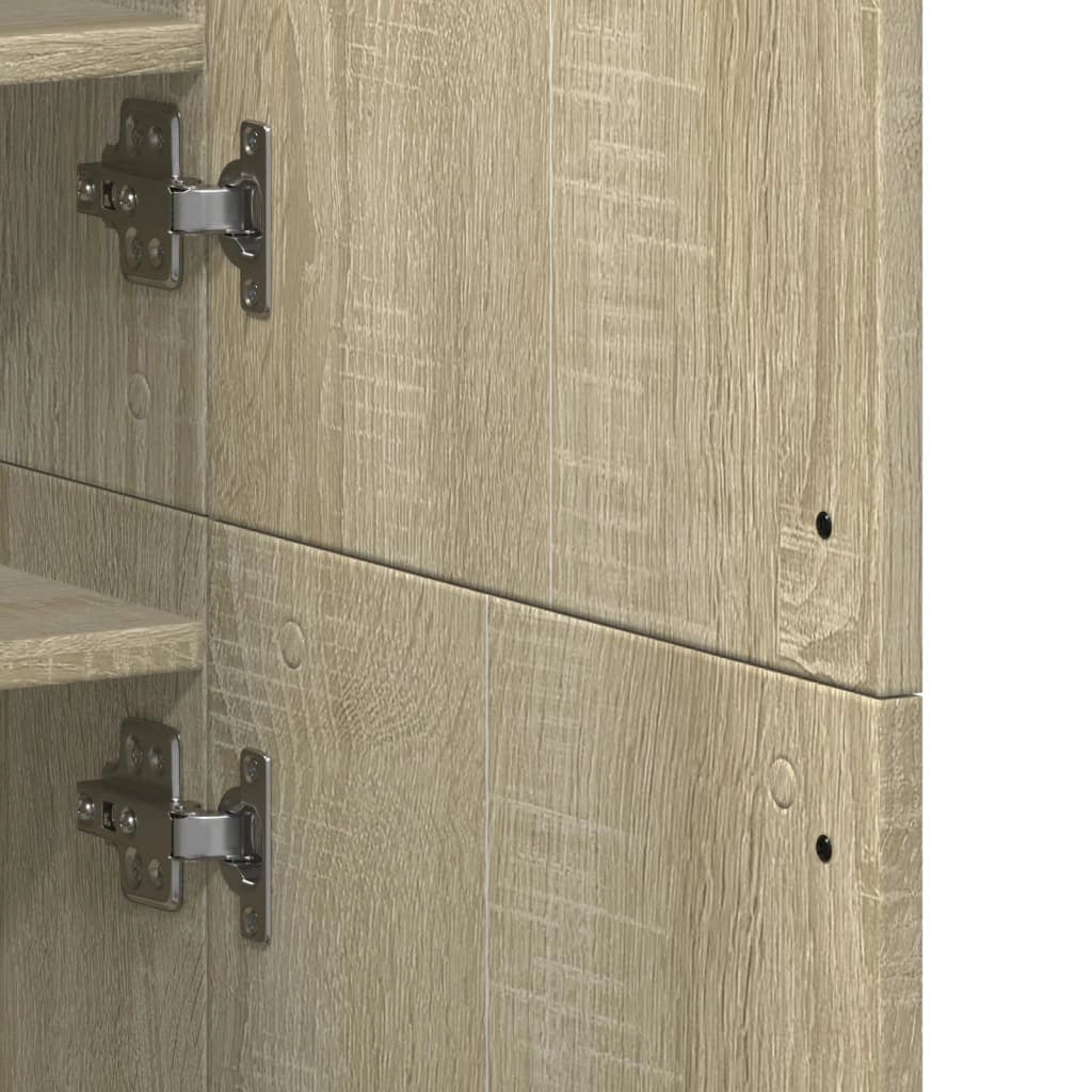 Scarpiera mobiletto portascarpe mobile per ingresso/corridoio/soggiorno legno Sonoma 80 x 39 x 178 cm marrone legno ingegnerizzato 02_0021737
