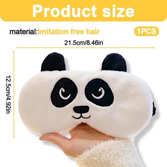 Sfondo da Letto 3D Ultra Plush - Panda Design - 21,5x12,5 cm (Nero & Bianco)