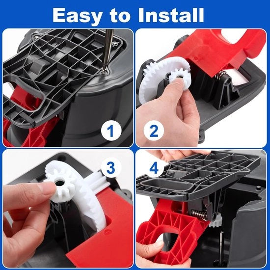 Accessorio per velocizzare la pulizia con pedale a pedale unidirezionale in plastica, 5 pezzi, nero