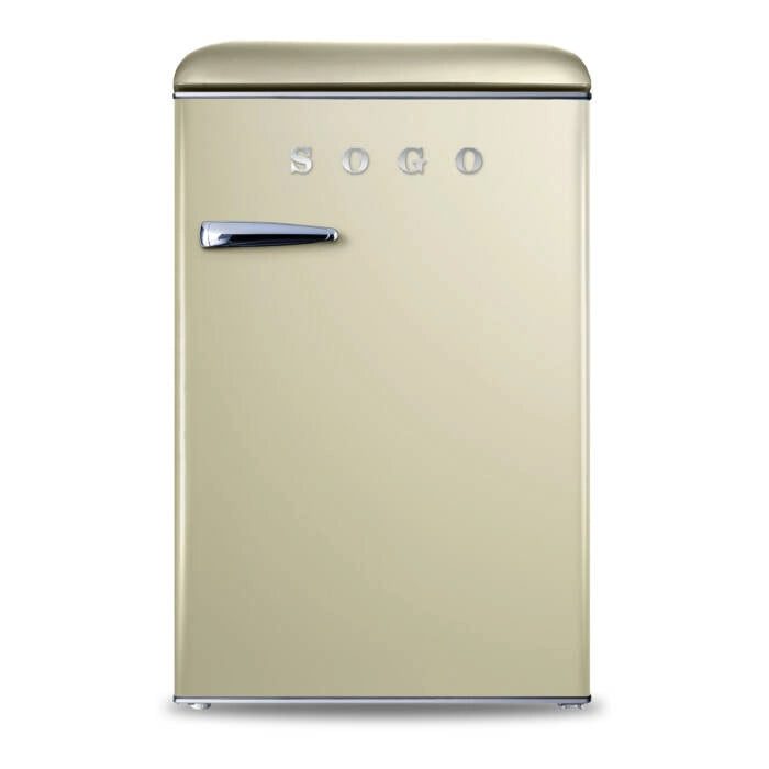 Frigorifero compatto con congelatore 110L stile retrò, freezer 18L e controllo temperatura meccanico per casa e ufficio - Sogo