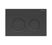 PLACCA DI COMANDO 2 TASTI OMEGA 20- Nero opa. Anelli Nero luc.- GEBERIT- pezzi 1