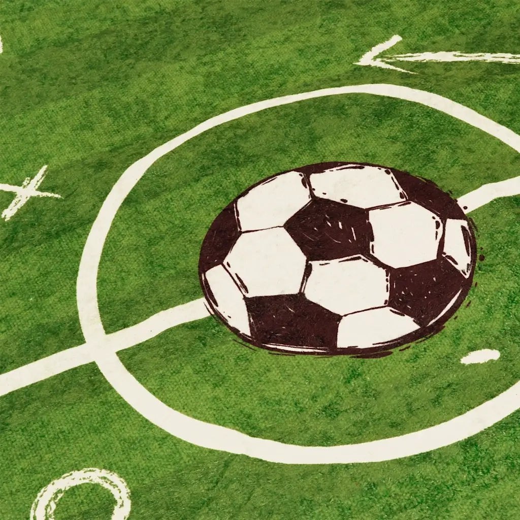 Tappeto Bambini Verde 160x230 Campo Calcio Lavabile 136621