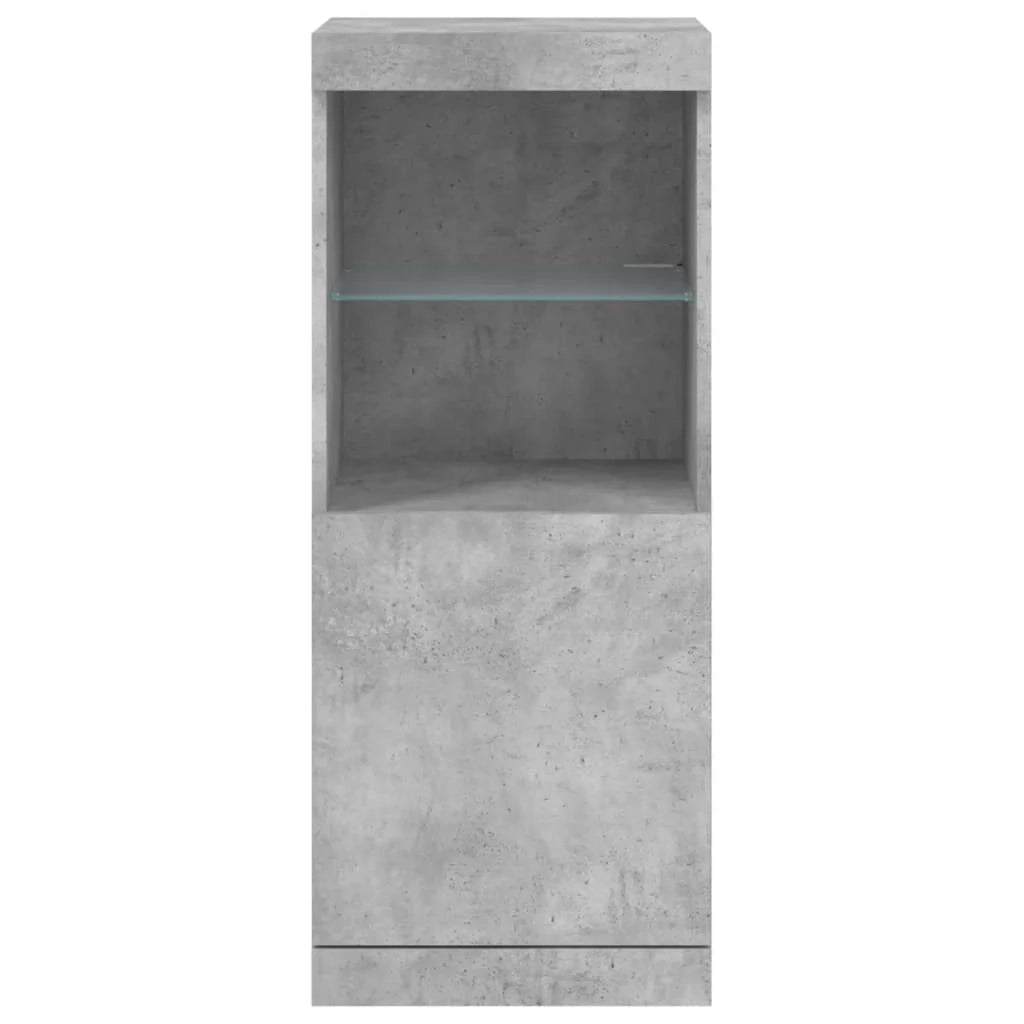 Buffet credenza cassettiera armadio mobile contenitore organizer per cucina soggiorno salotto con luci LED 41 x 37 x 100 cm grigio 02_0029996