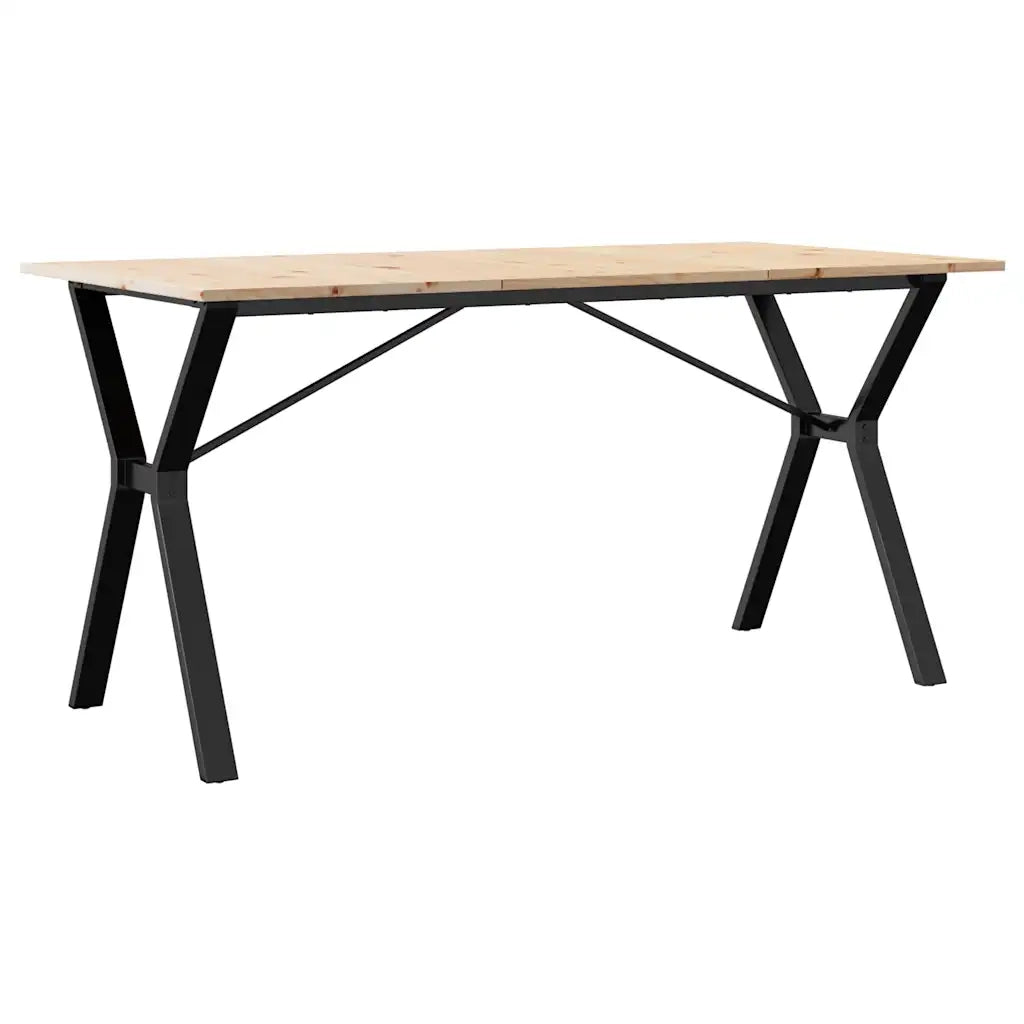 Tavolo da Pranzo | Tavolo da cucina Telaio a Y 140x80x75 cm Legno Pino e Acciaio