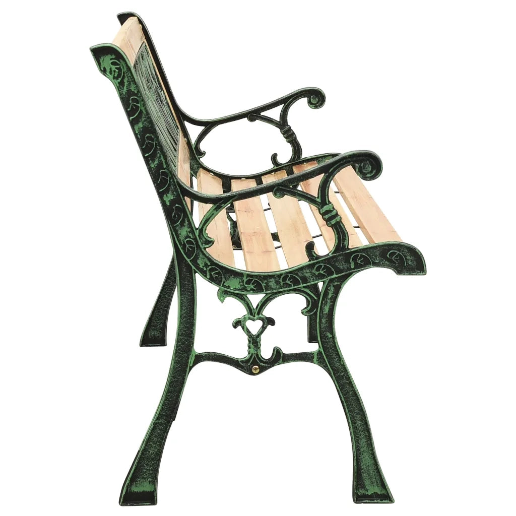 Panchina da Giardino 122 cm in Ghisa e Legno Massello di Abete 312031