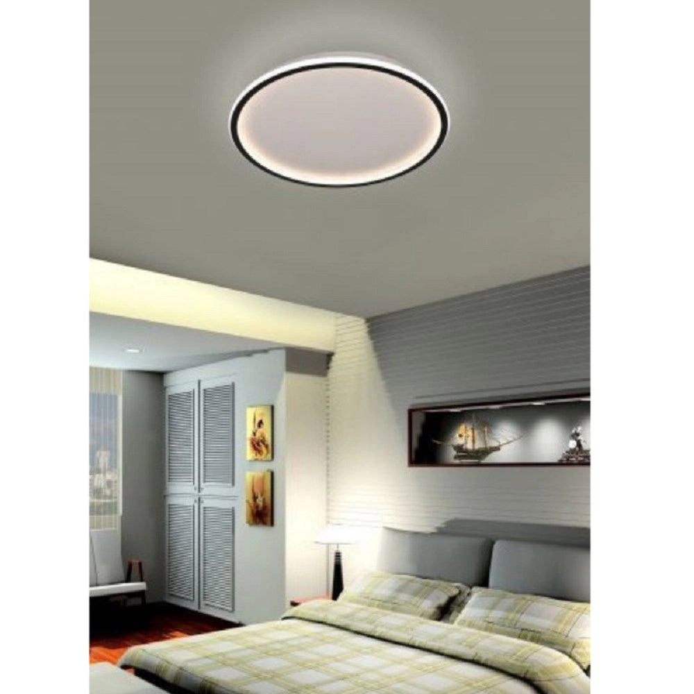 Trade Shop - Plafoniera A Led Moderna Da Soffitto Tonda 43watt Luce Fredda Naturale Calda C13 - -bianco Freddo      -