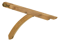 Mensola Portante 9X9X112Cm Con Puntone Ad Arco E Lavorazione Ad S