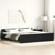 Giroletto senza Materasso Rovere Nero 200x200 cm Truciolato