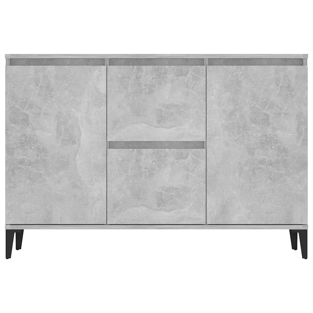 Credenza-Buffet-Armadio da cucina Grigio Cemento 102x35x70 cm in Legno Multistrato