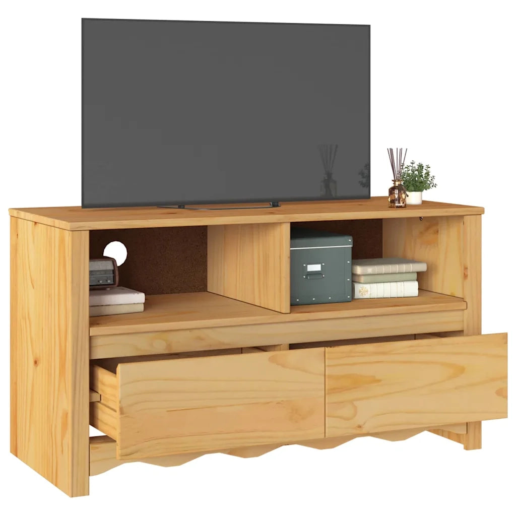 Mobile TV Drammen Rovere 99 x 43 x 55 cm Legno massello di pino 42003042