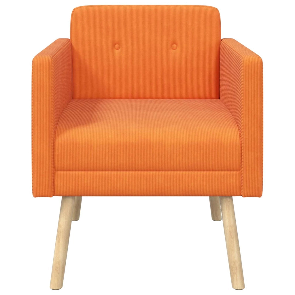 Sedia d'accento Arancione Tessuto in velluto a coste 42044815
