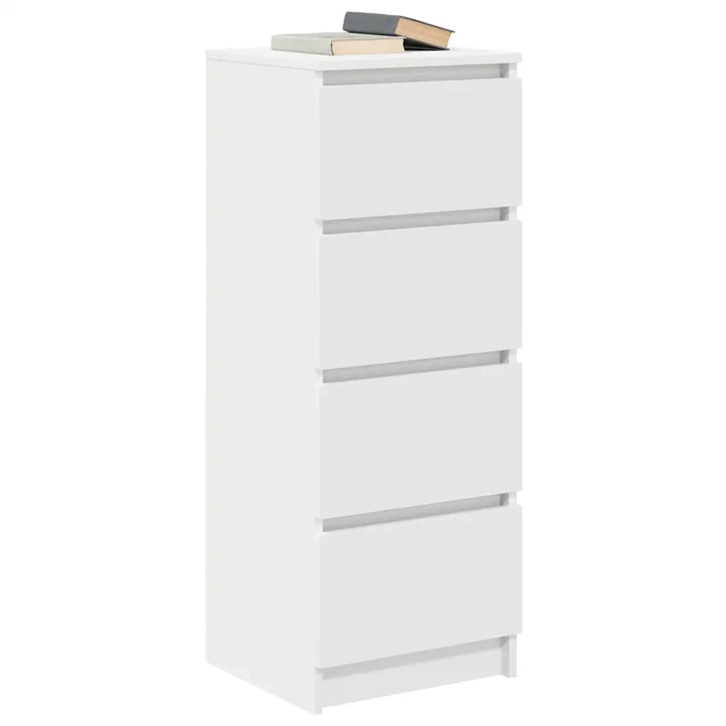 Credenza Bianca 37,5x35x99 cm in Legno Multistrato 861697
