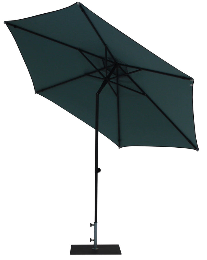 Ombrellone da Giardino Ø3 m Palo Ø38 mm in Alluminio Tessuto Dralon Acrilico Border Aguademar