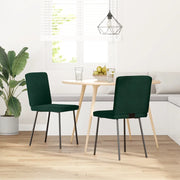 Sedie da Pranzo 2 pz Verde Scuro in Velluto 4101188