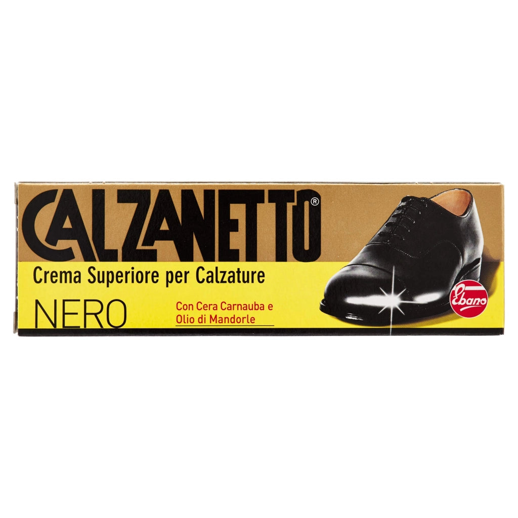 Crema Lucida Scarpe Ebano Superiore Colore Nero 6 Pezzi