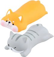 Set di sosteggi per mouse ergonomici XXL da 2 pezzi - 125 x 60 mm - colore rossastro/colore bianco