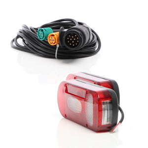 Set 2 luci posteriori RFS T1 con cavo a 13 poli da 5 m per illuminazione rimorchi