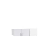 Surmobile d'angolo con 2 porte FLEX – Bianco lucido – Design funzionale