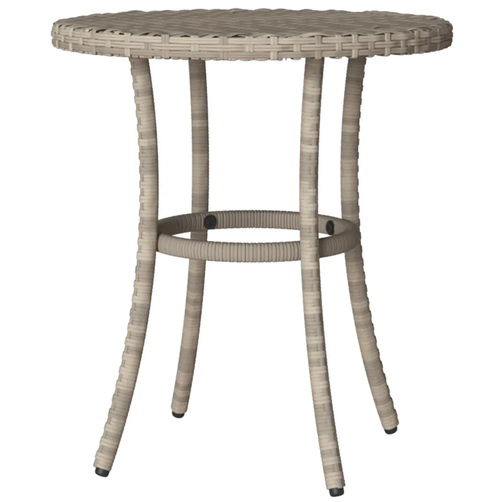 Set da Bistrò 3 pz con Cuscini Grigio Chiaro in Polyrattan