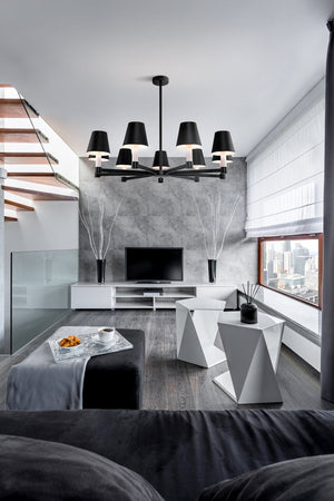 Lampada pendente Modern in Metallo Tet-a-tet Nero